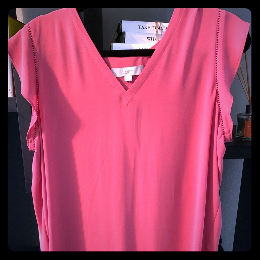 LOFT Pretty in Pink Blouse - NWT